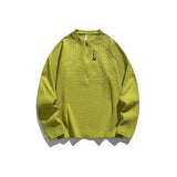 Outdoor Waffle-Knit Quick-Drying Half-Zip Sports Top
