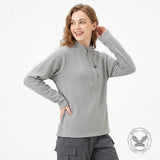 Outdoor Waffle-Knit Quick-Drying Half-Zip Sports Top