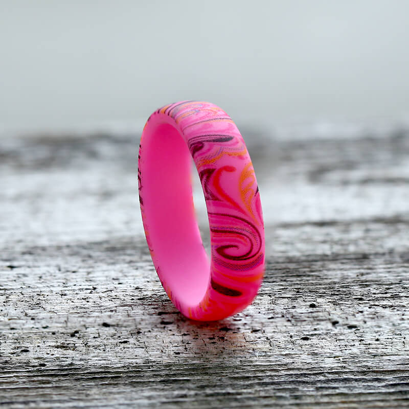 Paisley Pattern Silicone Ring | Gthic.com