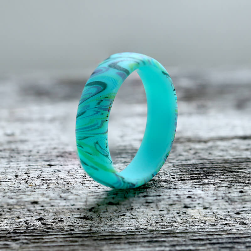 Paisley Pattern Silicone Ring | Gthic.com