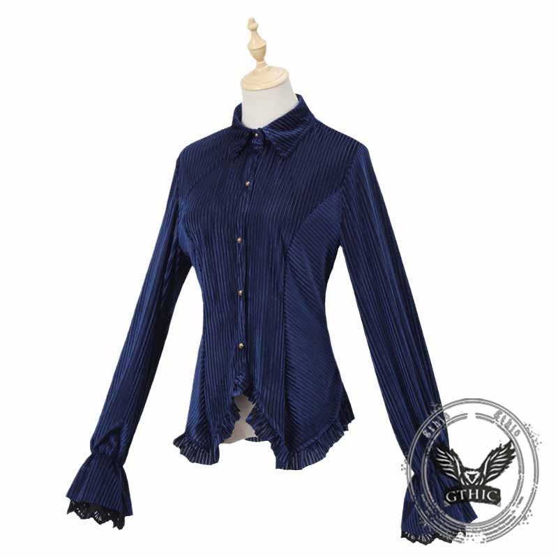 Palace Medieval Striped Long-Sleeved Lapel Shirt