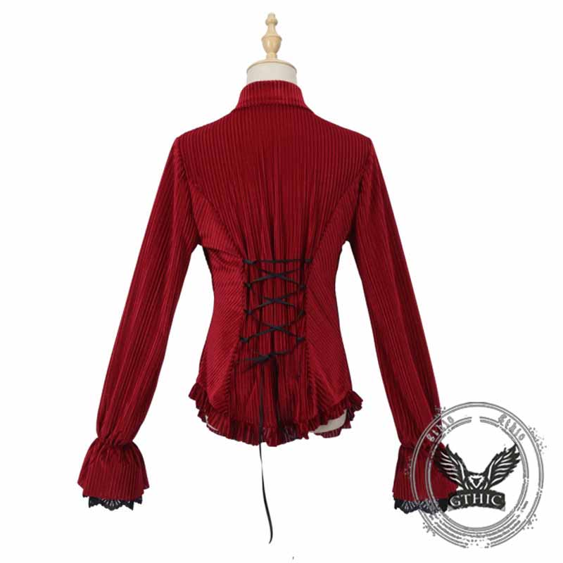 Palace Medieval Striped Long-Sleeved Lapel Shirt