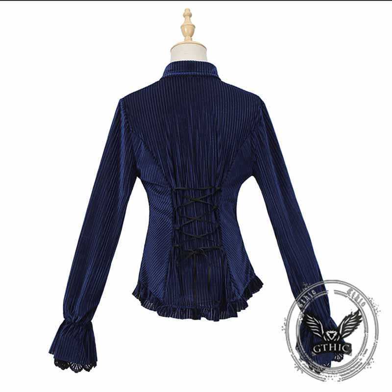 Palace Medieval Striped Long-Sleeved Lapel Shirt