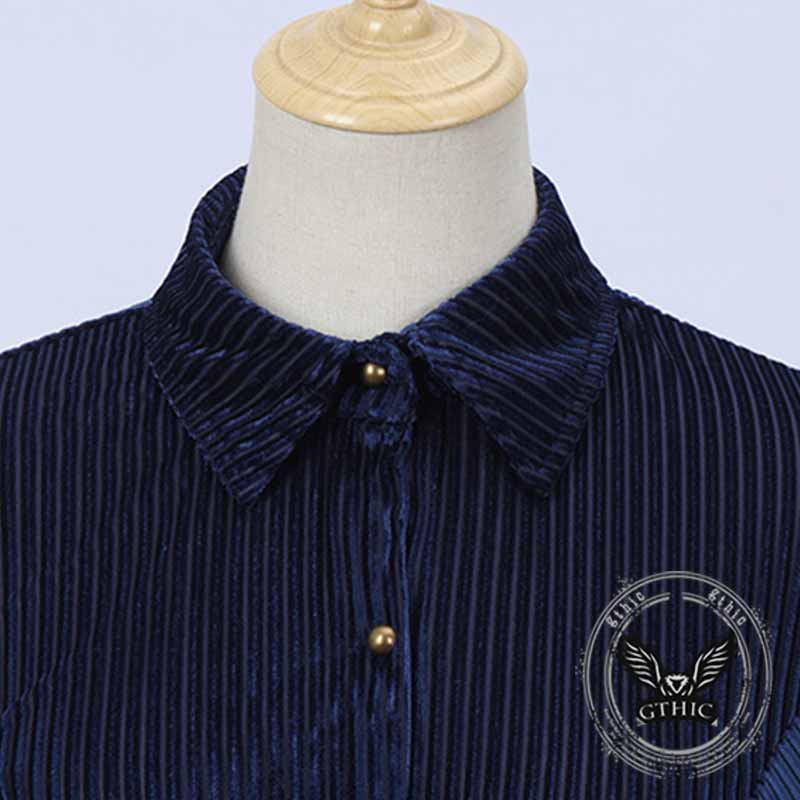 Palace Medieval Striped Long-Sleeved Lapel Shirt