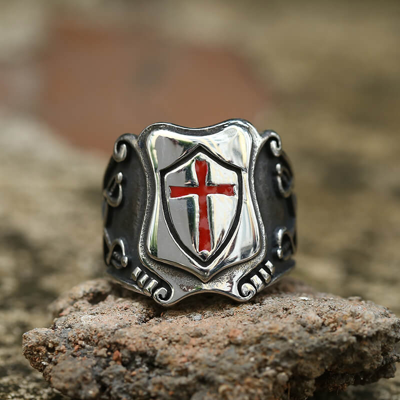 Paladin Shield Stainless Steel Ring – GTHIC