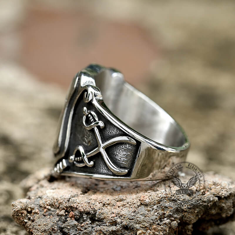 Paladin Shield Stainless Steel Ring – GTHIC