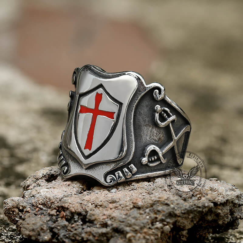 Paladin Shield Stainless Steel Ring