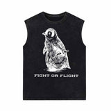 Penguin Fight Or Flight Vintage Washed Vest Top | Gthic.com