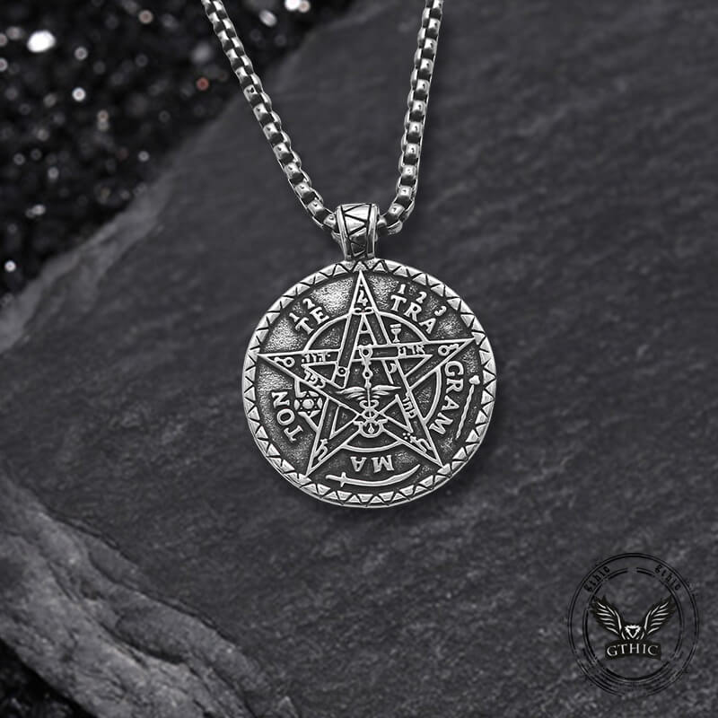 Pentagram Seal of Solomon Stainless Steel Pendant | Gthic.com