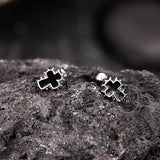 Personalized Drip Oil Cross Stainless Steel Earrings
