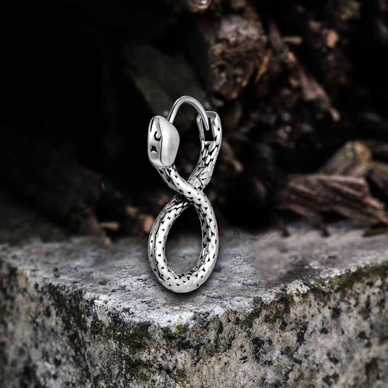 Personalized Infinity Snake Stainless Steel Earrings