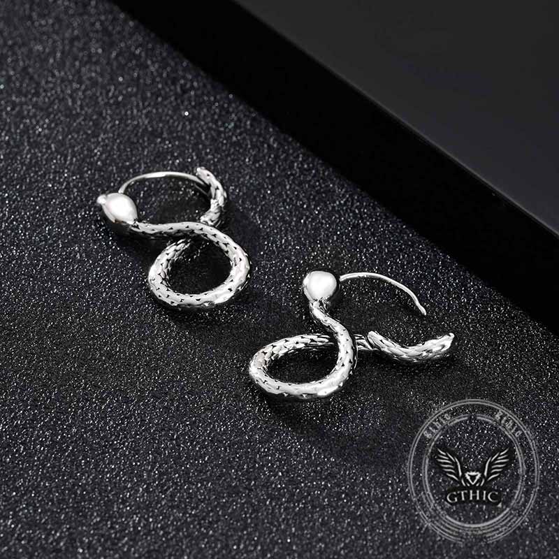 Personalized Infinity Snake Stainless Steel Earrings