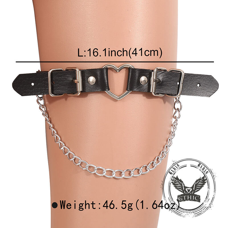 Personalized Lolita Love Chain Gothic Style Thigh Ring | Gthic.com
