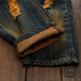 Personalized Ripped Vintage Distressed Straight Jeans | Gthic.com