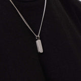 Personalized Simple Stainless Steel Bar Necklace | Gthic.com