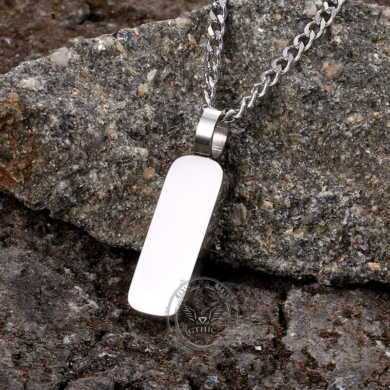 Personalized Simple Stainless Steel Bar Necklace