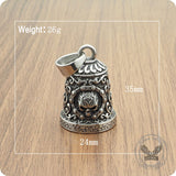 Personalized Skull Stainless Steel Lucky Bell Pendant