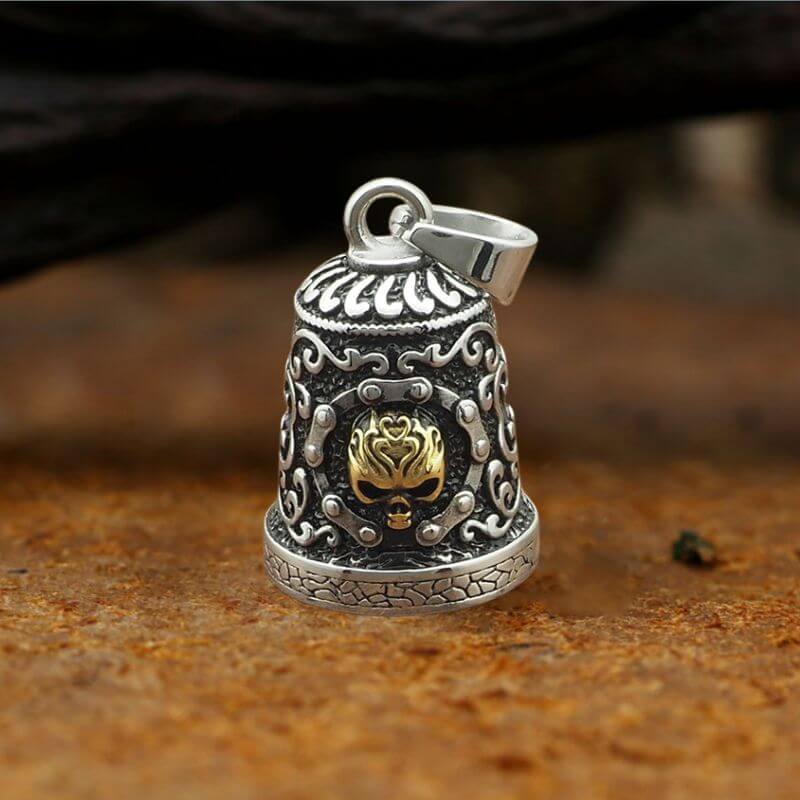 Personalized Skull Stainless Steel Lucky Bell Pendant