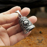 Personalized Skull Stainless Steel Lucky Bell Pendant | Gthic.com