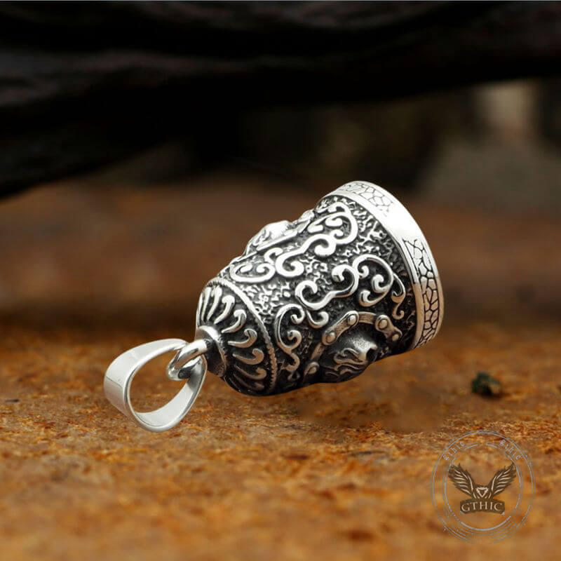 Personalized Skull Stainless Steel Lucky Bell Pendant