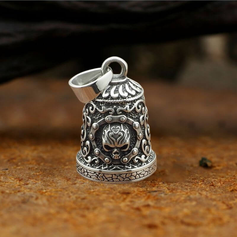 Personalized Skull Stainless Steel Lucky Bell Pendant