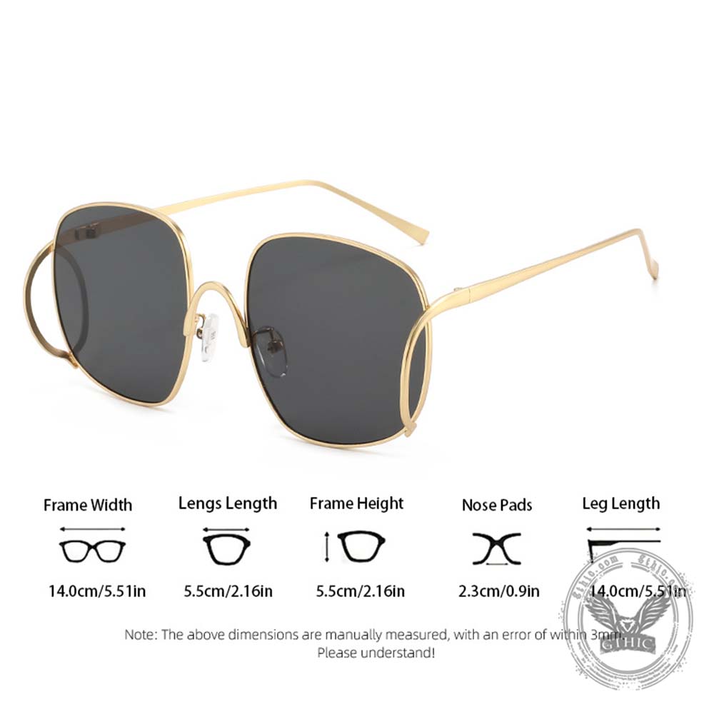 Personalized Versatile Double-Bridge PC Sunglasses