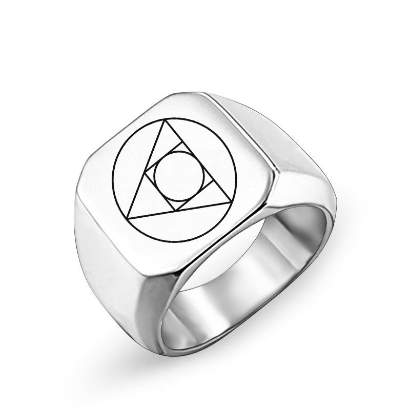 Philosopher Stone Stainless Steel Occultism Ring
