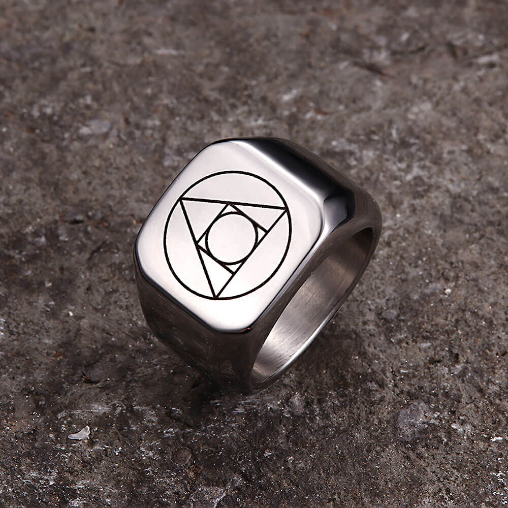 Philosopher Stone Stainless Steel Occultism Ring | Gthic.com