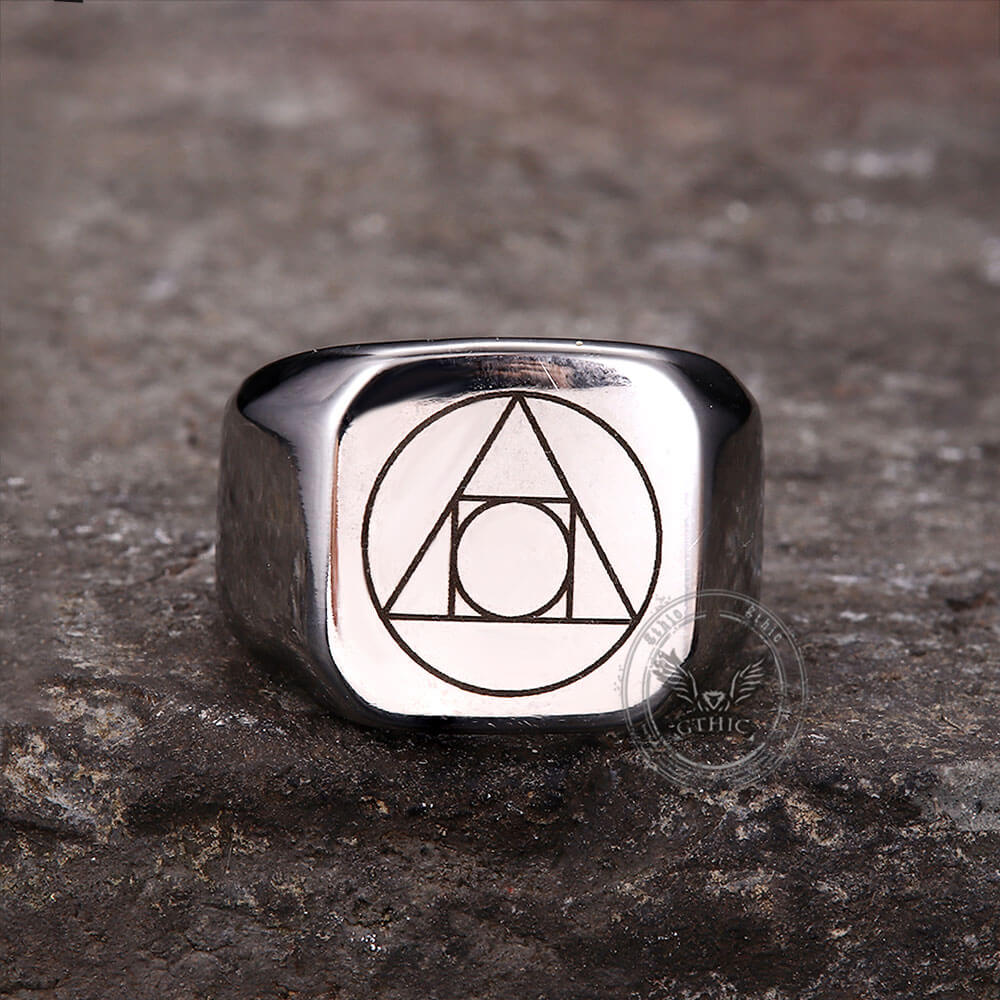 Philosopher Stone Stainless Steel Occultism Ring