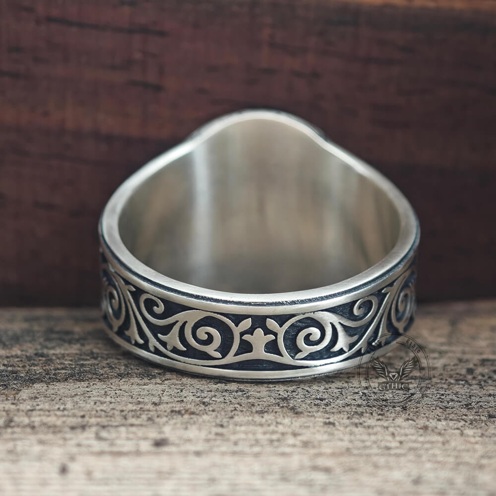 Phoenix Vine Pattern Sterling Silver Ring