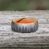 Pine Forest Titanium Wood Ring | Gthic.com