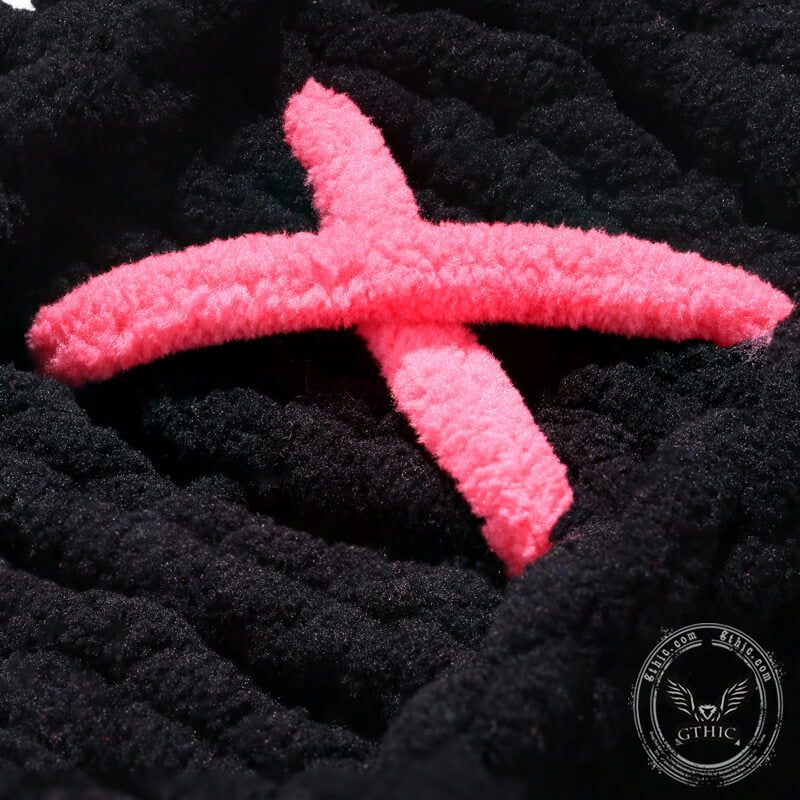 Pink Horn Demon Knitted Beanie Hat