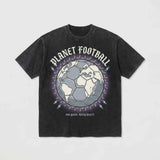 Planet Football Spiked Globe Vintage Washed T-shirt | Gthic.com