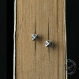 Poker Design Sterling Silver Stud Earrings | Gthic.com