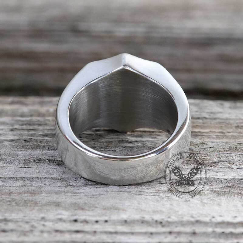 Polished Cross Stainless Steel Christian Ring