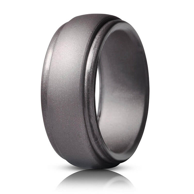 Polished Step-Edge Silicone Ring