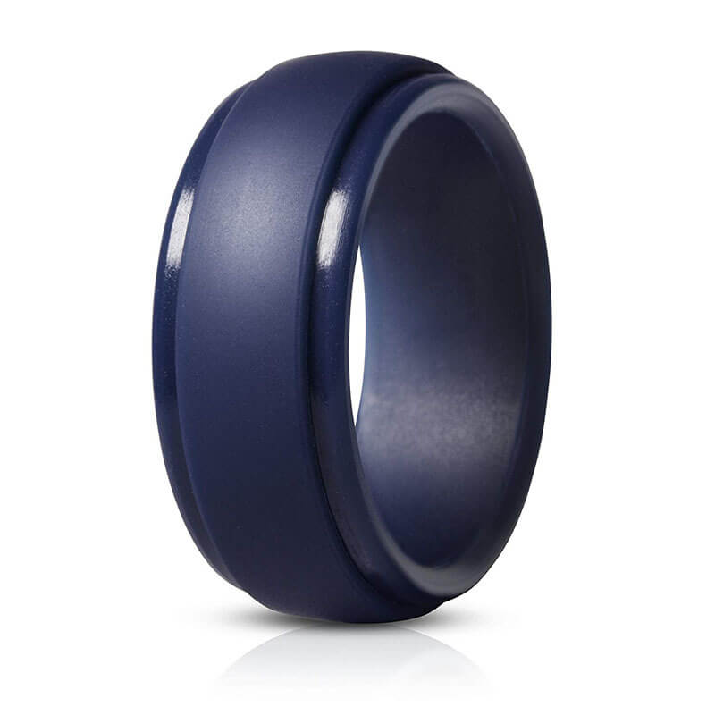 Polished Step-Edge Silicone Ring