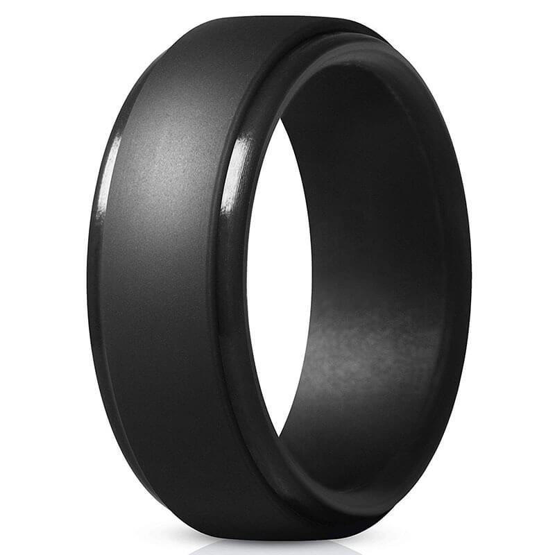 Polished Step-Edge Silicone Ring