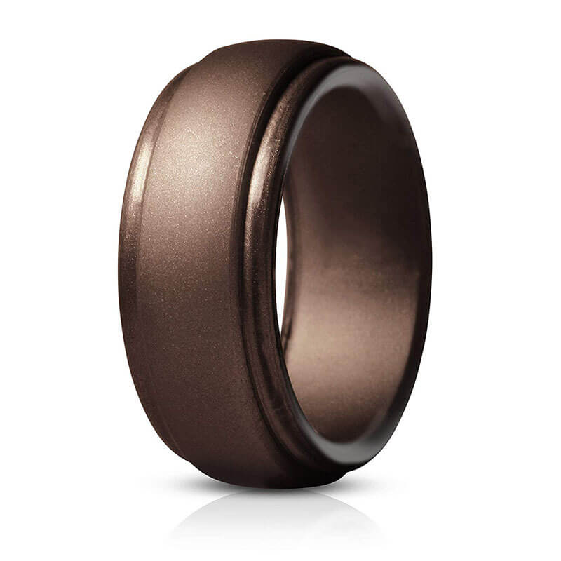 Polished Step-Edge Silicone Ring