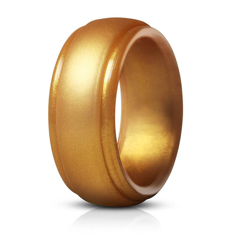 Polished Step-Edge Silicone Ring