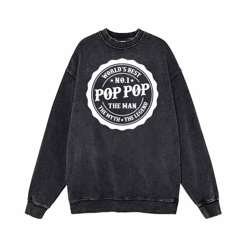 Pop Pop Humorous Vintage Washed Hoodie Sweatshirt 02 | Gthic.com