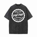 Pop Pop Humorous Vintage Washed T-shirt 01 | Gthic.com