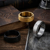 Prayer Cross Stainless Steel Spinner Band Ring | Gthic.com