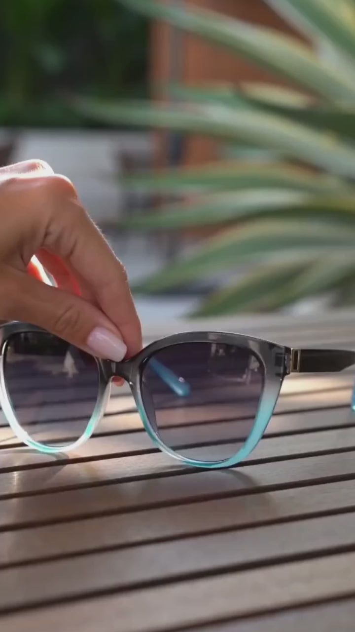 Retro Gradient Cat-Eye UV-Proof PC Sunglasses