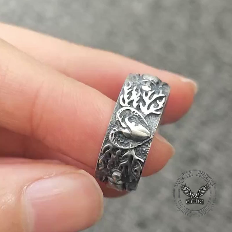 Till Death Do Us Part Heart Sterling Silver Skeleton Ring