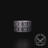 Memento Mori Letters Skull Sterling Silver Ring