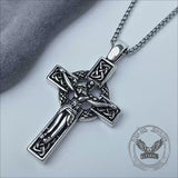 Viking Celtic Cross Copper Crucifixion Pendant
