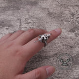 Gothic Sword Skull Stainless Steel Twist Ring