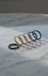 Anillo minimalista de titanio de 2 mm