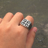 Vintage Jerusalem Cross Stainless Steel Christian Ring